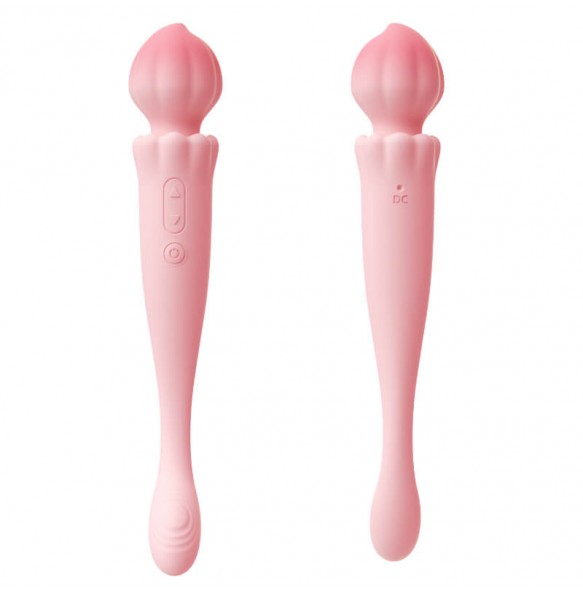 MizzZee - Peach Dual-Head Vibrators Wand (Chargeable - Pink)